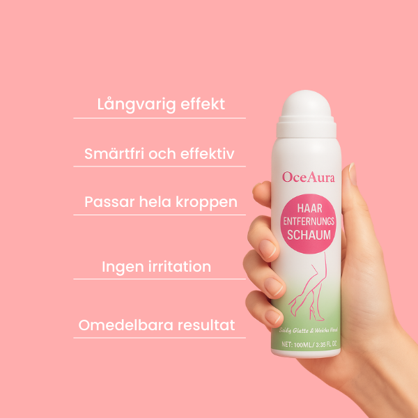 OceAura - Hårborttagningsskum, Säg hejdå till irritaion och stubb